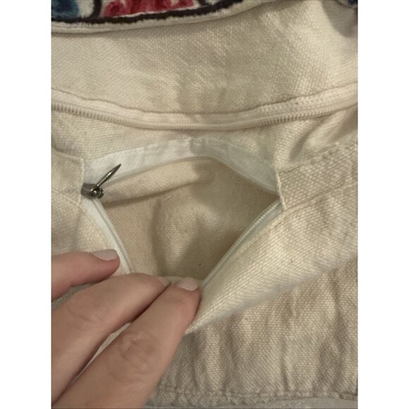 Mitra Wool Embroidered Flowers Purse Shoulder Bag Boho Chic Nepal Sustainable - Picture 7 of 13